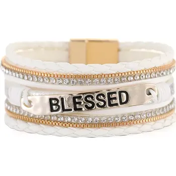 Náramek Metalický náramek Blessed Bílý
