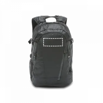 batoh na notebook OLYMPIA. 840D žakárový batoh na notebook 15.6'' 900 Přední horní část, 130 x 50 Digitální Transfer, 6 barvy