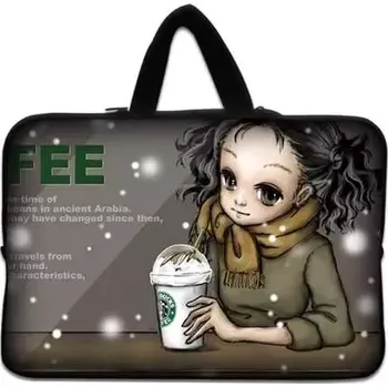 pouzdro na notebook Huado taška na notebook do 17.4" Holka s kafé