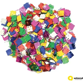 Dekorativní konfety dárky 7x7 mm, mix barev