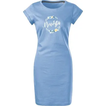 Dámské šaty Bontis Šaty Nevěsta LUČNÍ VĚNEC - Nebesky modrá | L