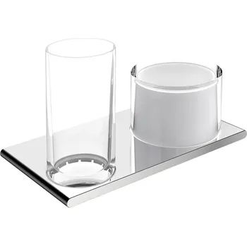 Dávkovač mýdla Keuco Edition 400 - Dvojitý držák na sklenici a dávkovač tekutého mýdla, chrom 11553019000