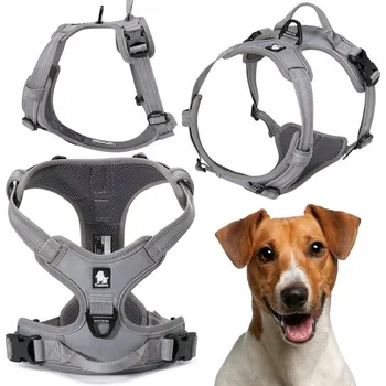 Postroj pro psa POSTROJ PRO PSA TRUELOVE EASY WALK, PEVNÉ, ODOLNÉ, REFLEXNÍ, ŠEDÉ S