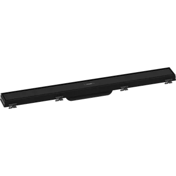 Vodovodní baterie Hansgrohe RainDrain Match Vrchní sada sprchového žlabu 700 s výškově stavitelným rámem, matná černá 56037670