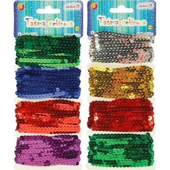 Lepicí páska Páska s flitry metalizovaná, 4 barvy na blistru, délka 3 m