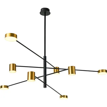 ITALUX PND-16374-8-BK-GD-3K Remdal závěsné svítidlo LED 36W/2700lm 3000K černá, zlatá