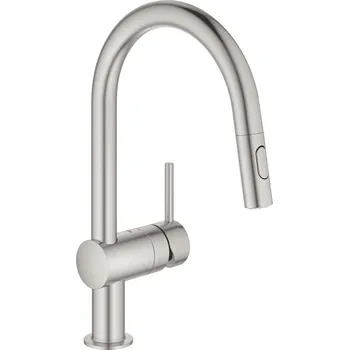Vodovodní baterie GROHE Minta - Páková dřezová baterie, DN 15, SuperSteel 32321DC2