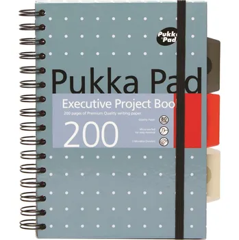 Blok Pukka Pad projektový blok Metallic Executive A5, papír 80g,100 listů, modrý, linkovaný