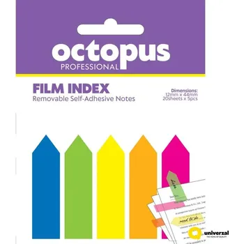 Bločky samolepicí tvaru šipky 100 listů, neonové