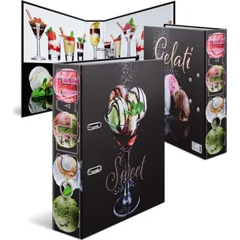 Designový pákový pořadač A4 7cm karton motiv - Sladkosti