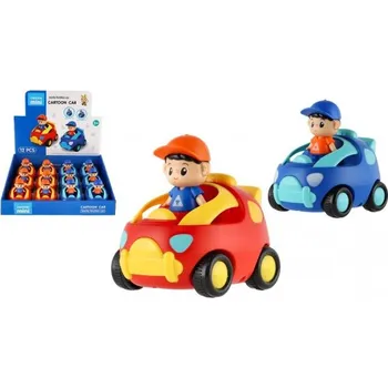 Dětské zboží Auto s panáčkem plast 7x11cm na setrvačník
