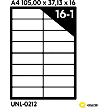 Speciální papír Samolepicí etikety A4 105 x 37.13 x 16, 100 listů