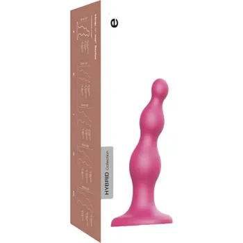 Dildo Strap-on-me Korálky S - korálkový dildo s přísavkou (růžový)