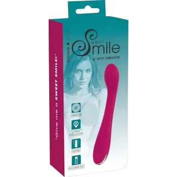 Vibrátor SMILE G-spot - dobíjecí, vroubkovaný vibrátor na G-bod (fialový)