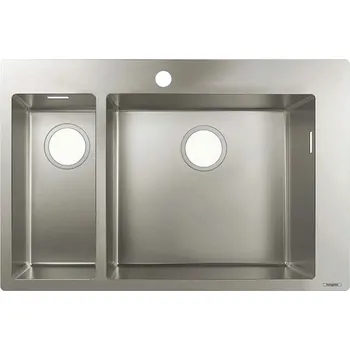 Nerezový dřez Hansgrohe S71 S711-F655 Vestavný dřez 180/450, nerezová ocel, 43309800