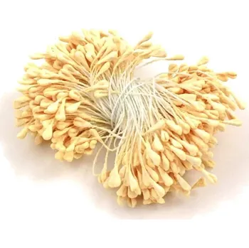 umělá květina Oboustranné květní tyčinky ploché béžové - 340 ks