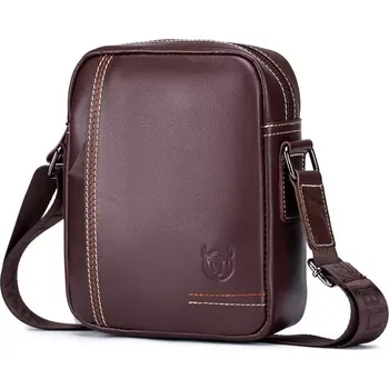 Bullcaptain pánská kožená taška Fursy Hnědá 3L