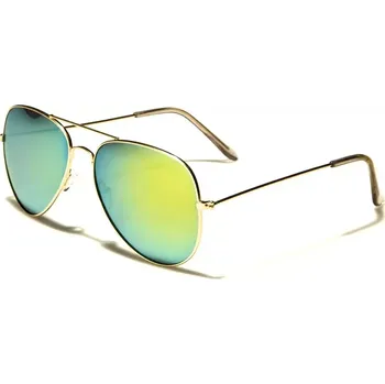 AIR FORCE Zlaté sluneční brýle Aviator Zelené