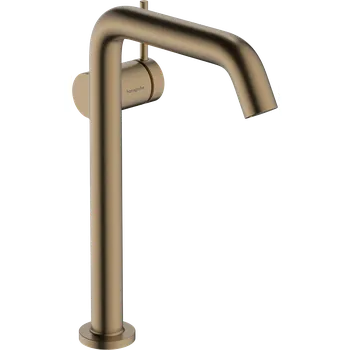 Vodovodní baterie Hansgrohe Tecturis S páková umyvadlová baterie 240 Fine CoolStart EcoSmart+ pro umyvadlové mísy s odtokovou soupravou Push-Open, kartáčovaný bronz 73370140