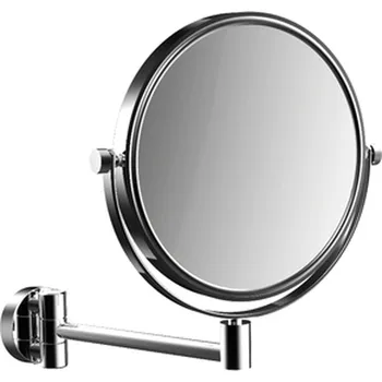 Zrcadlo Emco Cosmetic mirrors Pure - Nástěnné kulaté holící a kosmetické zrcadlo, výškově nastavitelné, Ø 200 mm, 3 násobné zvětšování, chrom 109400108