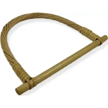 Ucho bambusové pletené světle hnědé - 1 ks