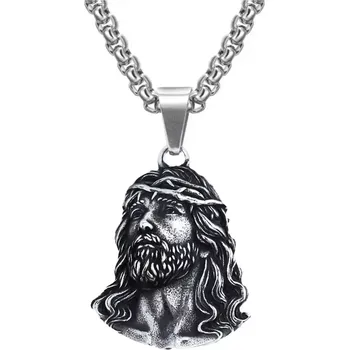 Přívěsek Přívěsek z chirurgické oceli Ježíš Kristus Mesiáš - Model BEZ ŘETÍZKU (pouze přívěsek)