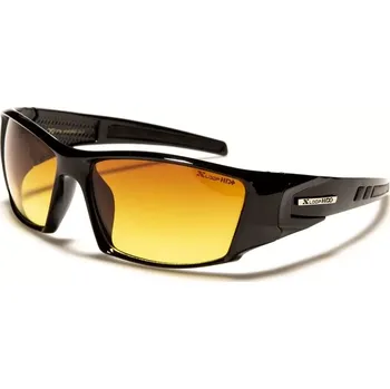 X-LOOP obdélníkové sluneční brýle HD+ Černé Lesklé