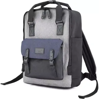 Městský batoh Himawari školní XL batoh Volcano NR33 Šedo-černý 23L