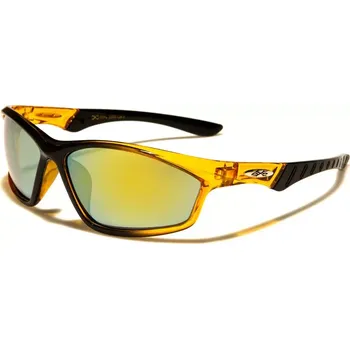Xloop pánské obdélníkové zrcadlové sluneční brýle Oranžové