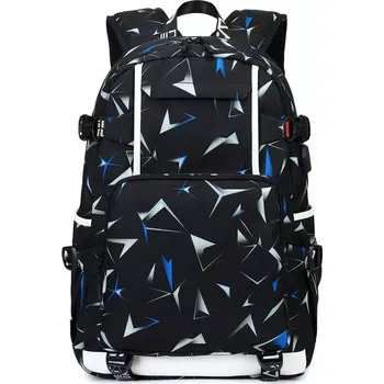 Školní batoh Ailoda školní studentský batoh s USB Unlimited SAS BLUE 21L