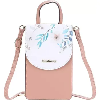 Peněženka Baellerry Dámská kabelka na mobil Flowers Růžová