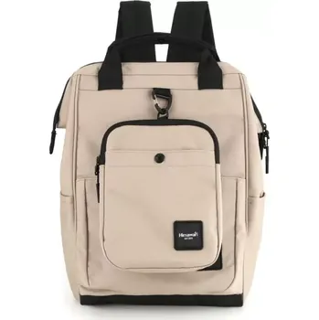 Městský batoh Himawari studentský batoh s taškou Baron Béžový 18L