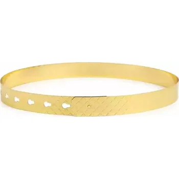 Opasek Dámský celokovový pásek Slim triangl Zlatý