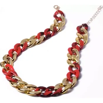 Náhrdelník Řetízkový náhrdelník Megaloman Červený