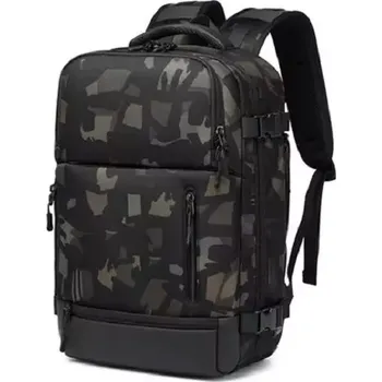 Městský batoh Ozuko Outdoor cestovní školní batoh s USB Daudet CAMO 39L