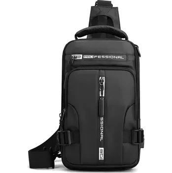 Profesional batoh přes rameno s USB Černý