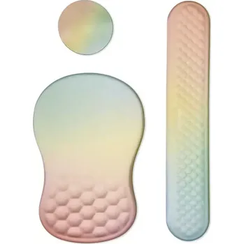 Podložka pod myš Huado Set podložka pod myš a zápěstí Bean růžovo-modrý