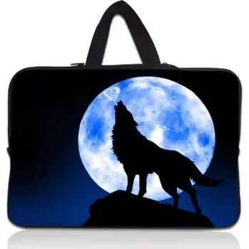 pouzdro na notebook Huado taška na notebook do 15.6" Vlk vyjící na měsíc
