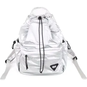 Městský batoh Himawari lesklý stahovací batoh MimaWay Stříbrný 8L