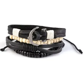 Náramek Set pánských náramků 4 kusů Kotva