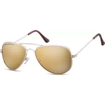 Montana sluneční brýle pilotky Hnědé zrcadlovky - zlatý rám