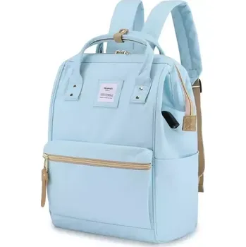Městský batoh Himawari batoh USB port Apaté NR8 Světle Modrý 19L