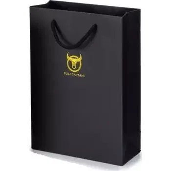 Dárková taška BULLCAPTAIN papírová dárková taška M 25 cm Hnědá