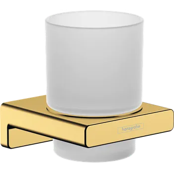 Hansgrohe AddStoris Nádobka na ústní hygienu, leštěný vzhled zlata 41749990