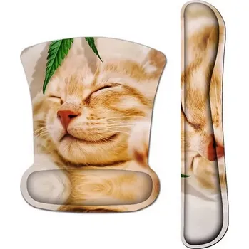 Podložka pod myš Huado Set podložka pod myš a zápěstí Spící kotě