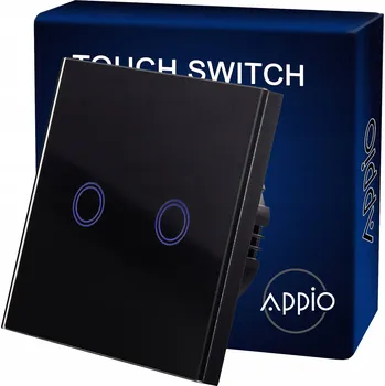 vypínač Dvojitý dotykový vypínač APPIO dled černý 9604