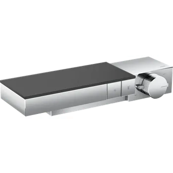 Vodovodní baterie AXOR Edge Termostat s instalací na stěnu / pod omítku, pro 2 spotřebiče - diamantový brus, chrom 46241000