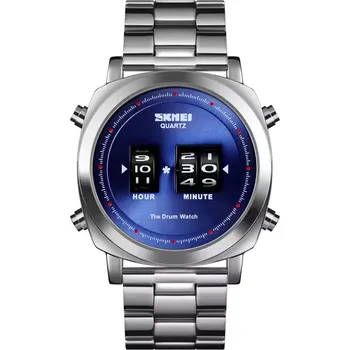 Hodinky Skmei 1531 pánské hodinky Analog Drums Stříbrné