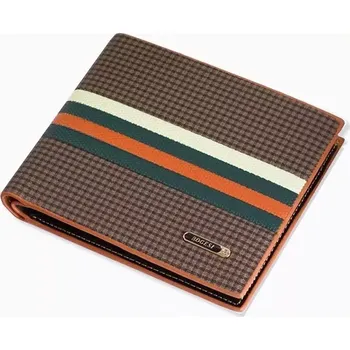 Peněženka Bogesi pánská peněženka Carved lines - Hnědá