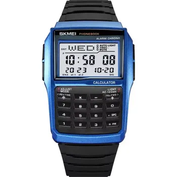 Hodinky Skmei 2255 pánské hodinky Mr Calculator modré